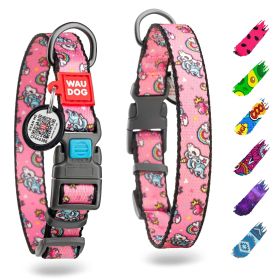 Nylon Dog Collar Adjustable for Large Dogs Small Medium Dogs for Boy Girl Dog Collars with Durable Plastic Buckle 9-14 inch Neck x 3/5 inch Wide Unico