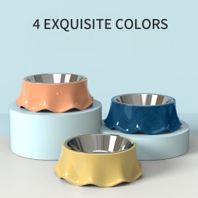 Pet Cat Dog Bowl For Food And Water, Stainless Steel Pet Feeding Bowl, Cat Bowls Non-Slip Stainless Steel Small Cat Food Bowls Durable Non-Skid Insula (Color: Blue)